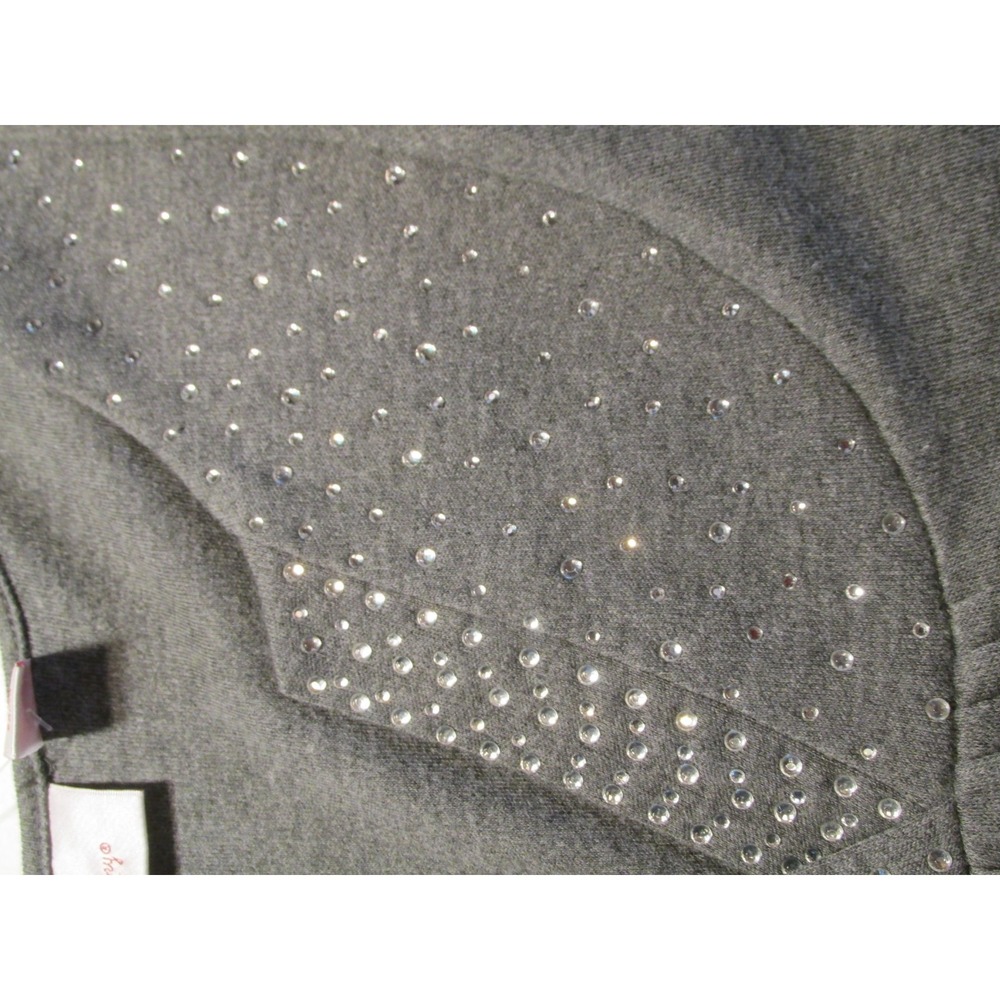 NWT QUACKER FACTORY Pullover Tunic Sweater Women Plus 3X Gray Studs Rhinestones - Picture 8 of 16